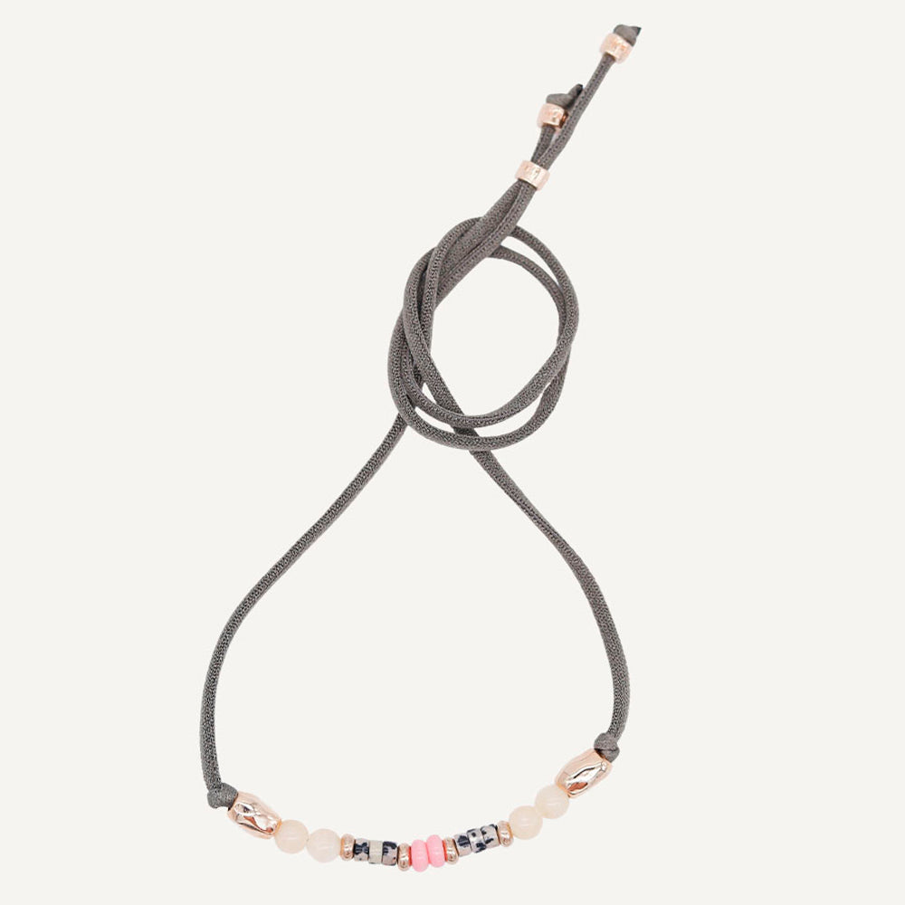 ADJUSTABLE DUE BRASEN EMOLO BEIGE BRACELETS