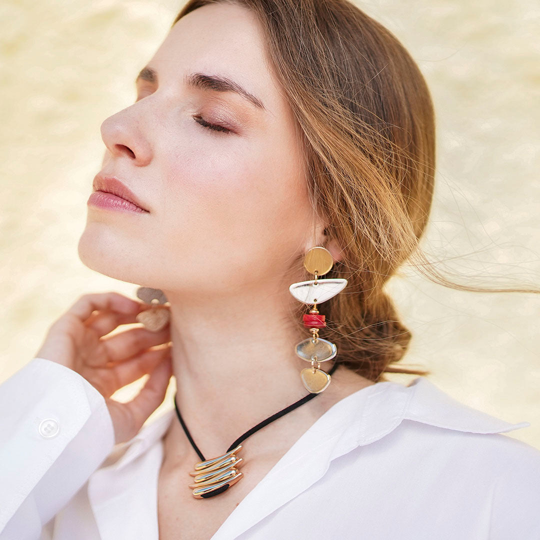 Pendientes ETNICOS-pendientes con piedras-Émolo