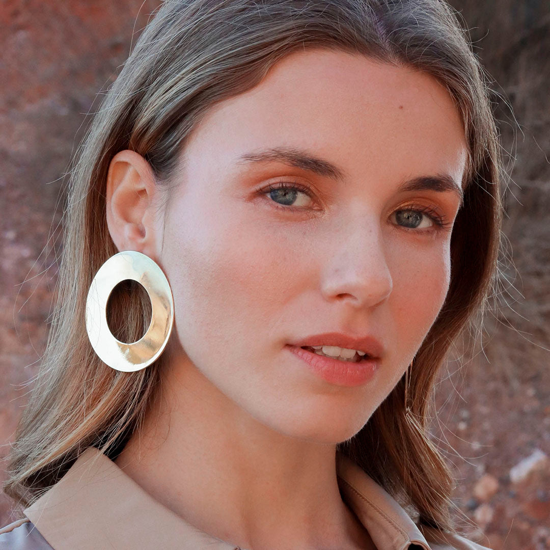 Pendientes Paltie lisos-pendientes aro-Émolo