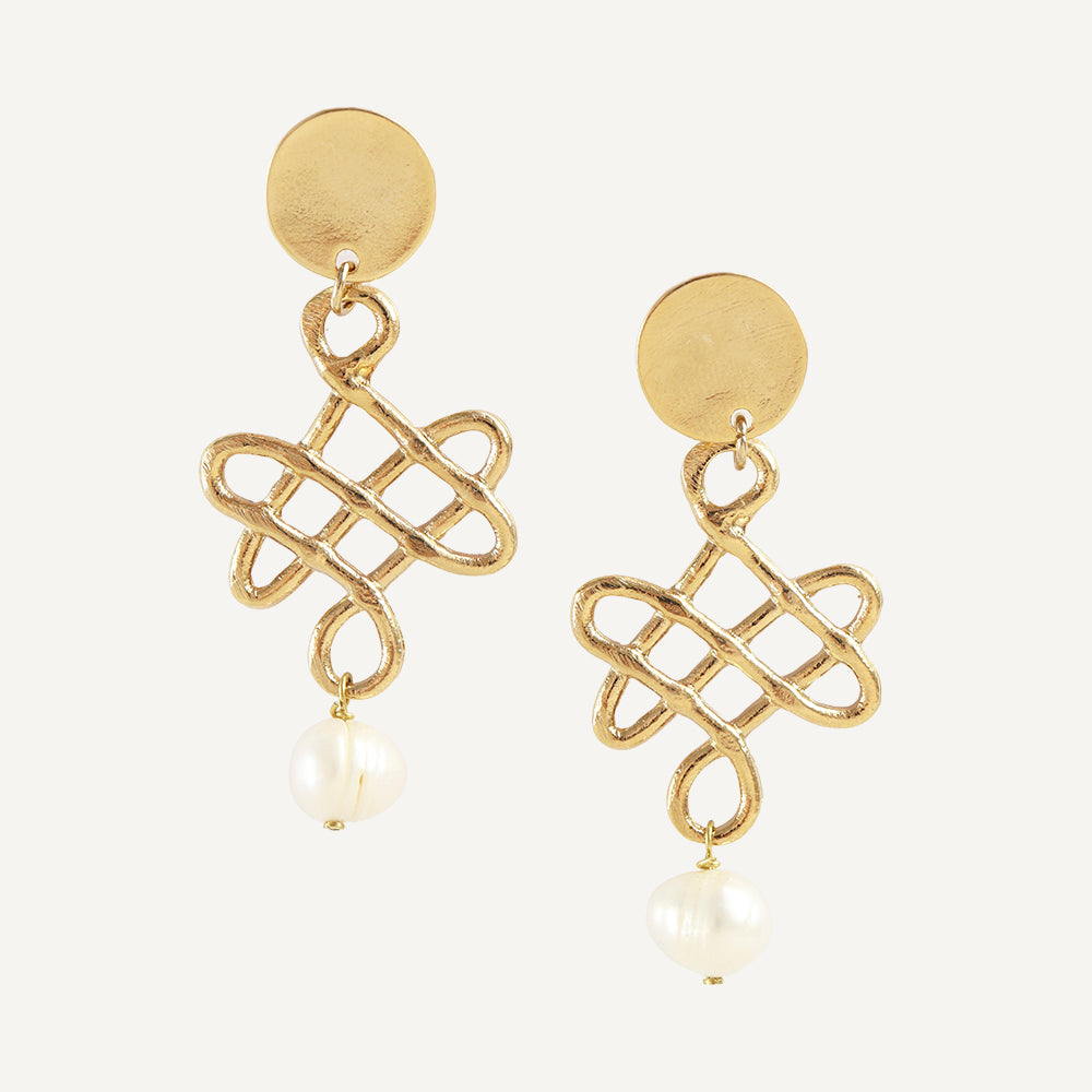 CELTIC PEARL earrings for women