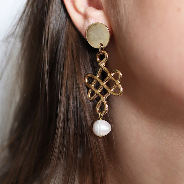 Pendientes CELTA PERLA para mujer