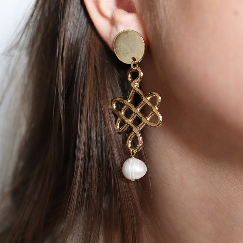 Pendientes CELTA PERLA para mujer