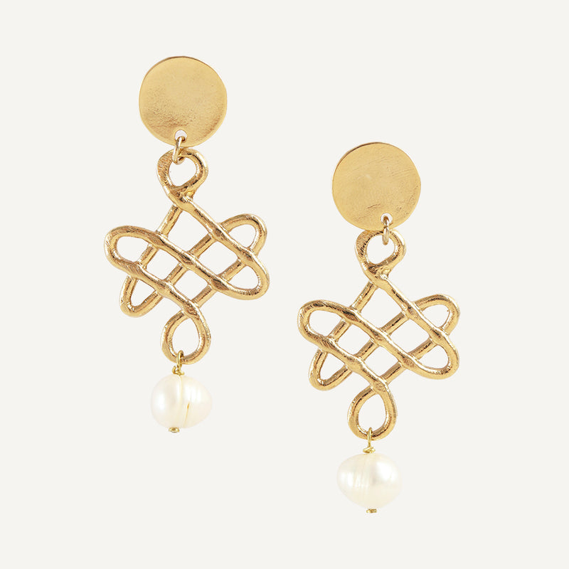 Pendientes CELTA PERLA para mujer