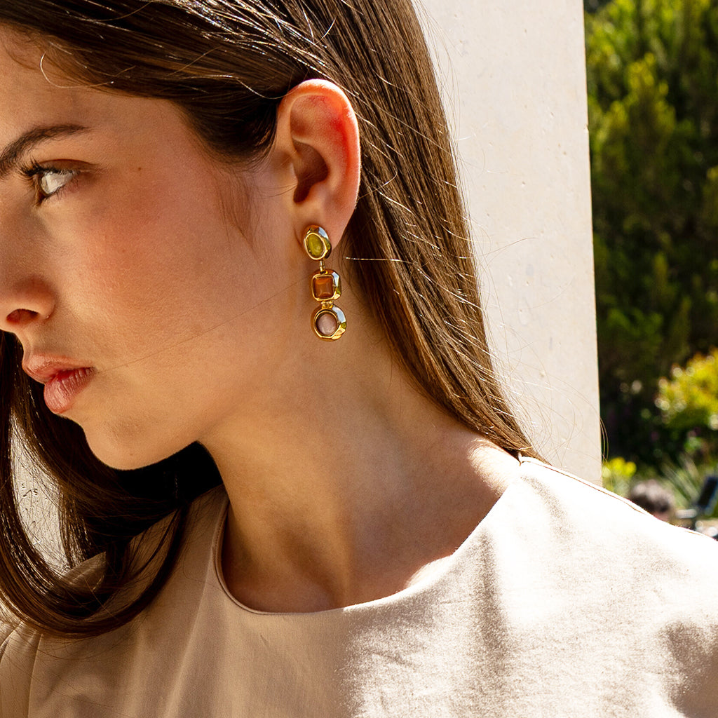 Pendientes Event Lima Oval Gold