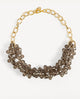 Collar Odri Sienna fumé de Emolo con varias hileras de cuentas facetadas ahumadas y cadena de eslabones dorados