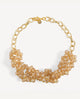 Collar Odri Sienna dorado de Emolo con varias hileras de cuentas facetadas color champán y cadena dorada