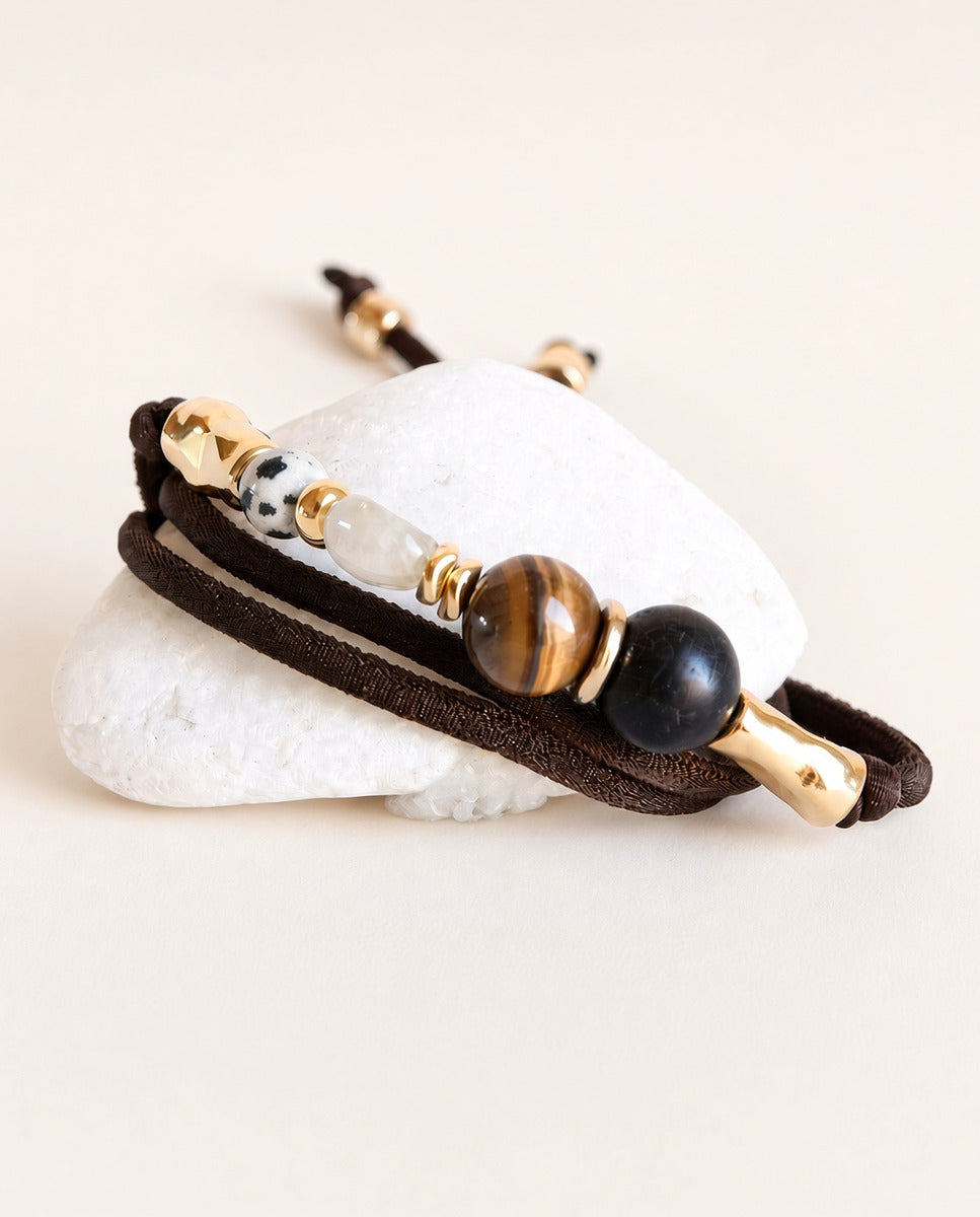 Due ENVY collar y pulsera de piedras naturales Emolo