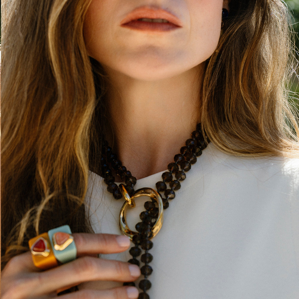 Collar ODRI Barroco fumé de perlas, colección ODRI de Émolo