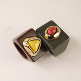 anillo kaki amazonita color amarillo