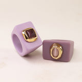 Anillo mujer mora con selenita