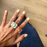 Anillo para mujer color mint madreperla