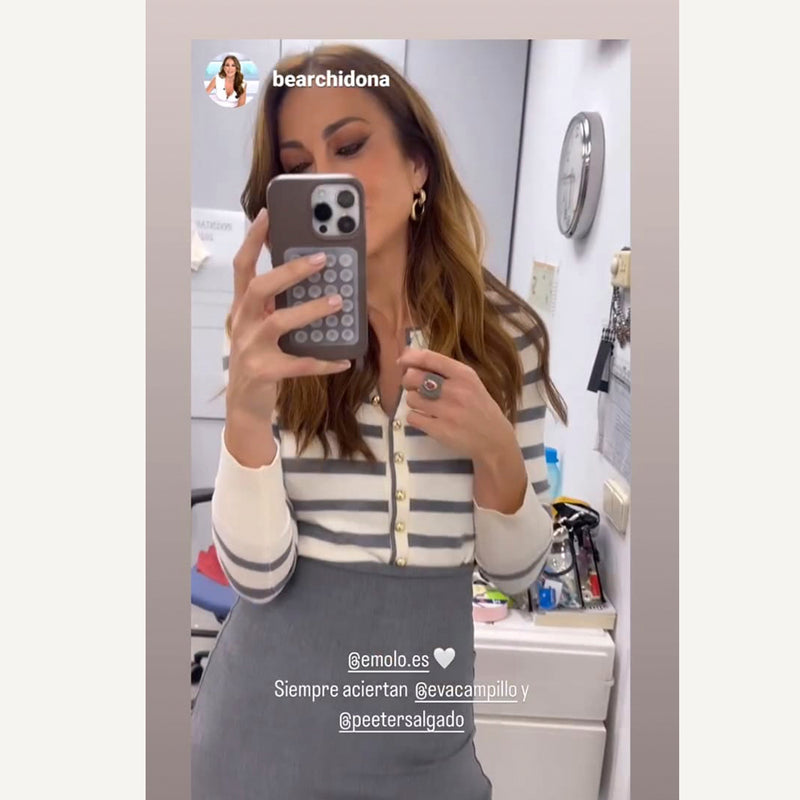 Anillo mujer gris con agata miel