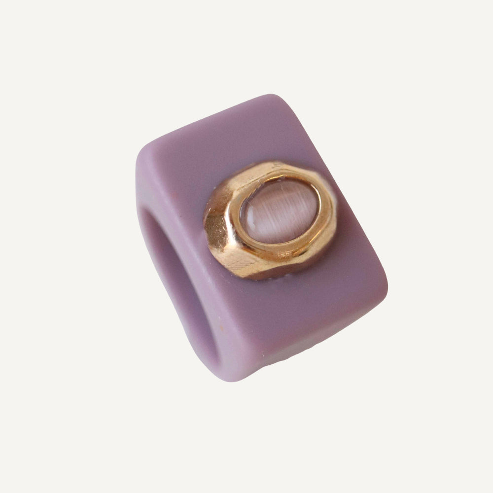 Anillo mujer mora con selenita