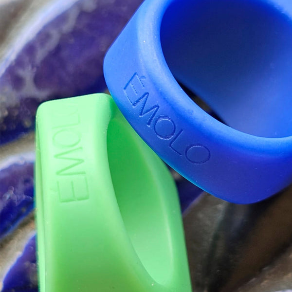 Anillo grande para mujer Klein ojo de gato verde