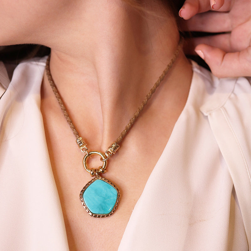 COLLAR COLORES PENTAS ÉMOLO TURQUESA