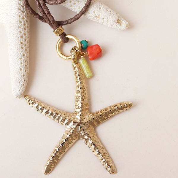 Collar largoajustable con Estrella dorada para mujer