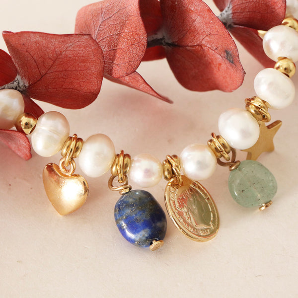 Collar corto FAITH perlas