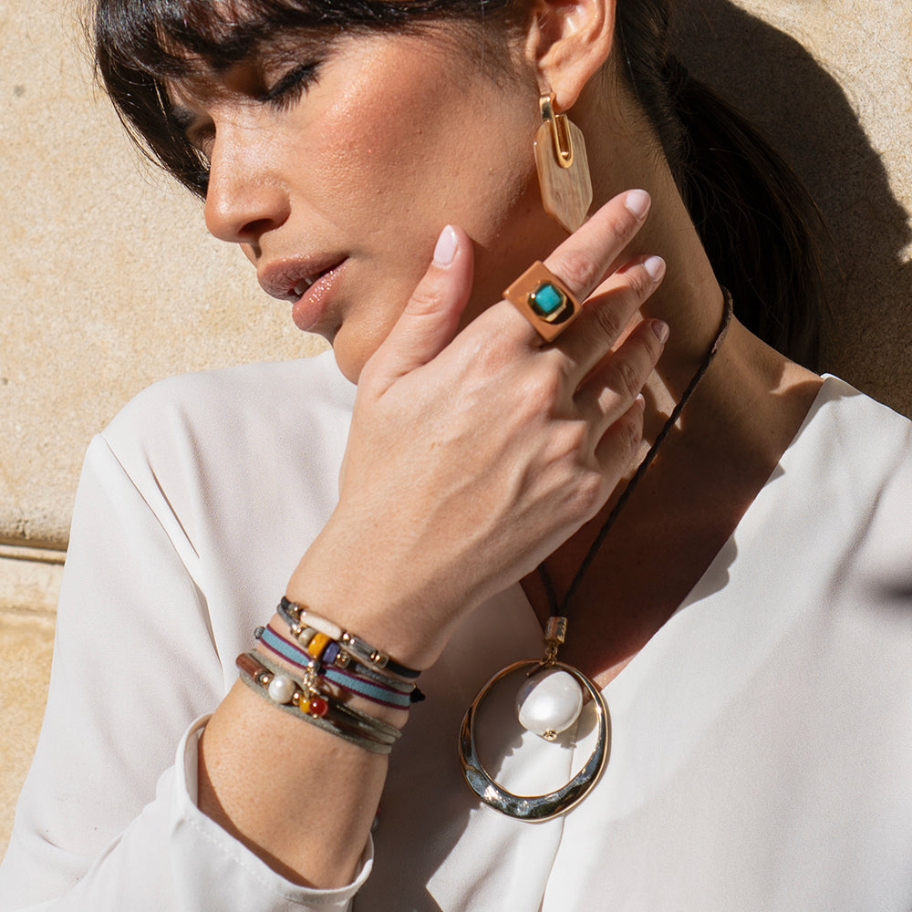 Collar largo ajustable LINETTE PERLA