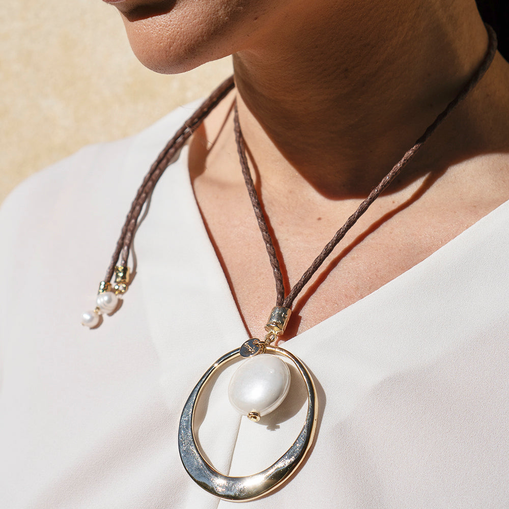 Collar largo ajustable LINETTE PERLA