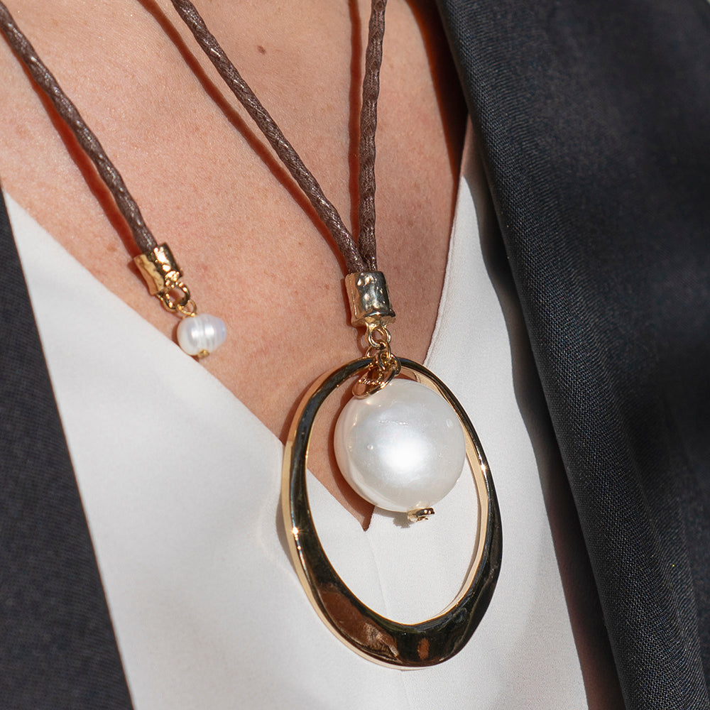 Collar largo ajustable LINETTE PERLA