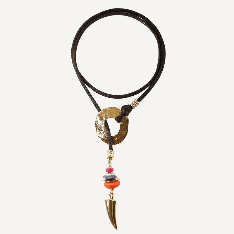 Collar multiposición pieza dorada para mujer 