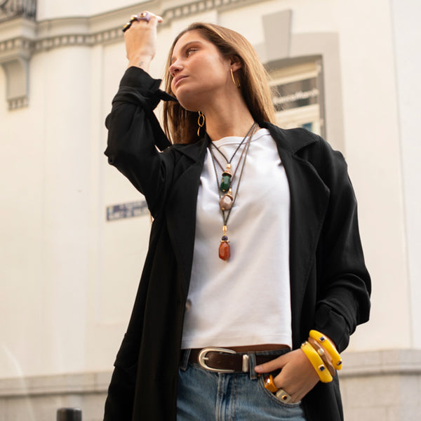 Collar largo mujer ajustable MONSUL STONE