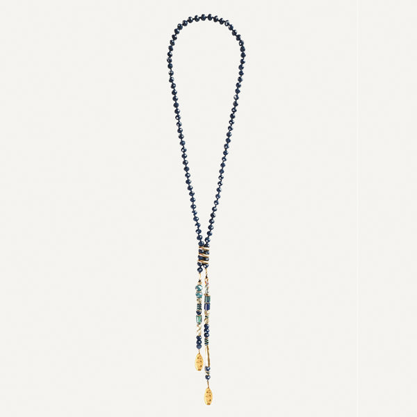 COLLAR PIEDRA NATURAL AZUL MARINO ÉMOLO