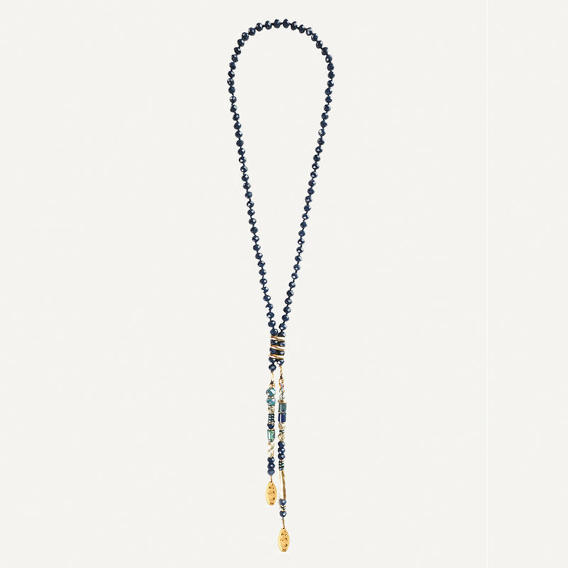 COLLAR PIEDRA NATURAL AZUL MARINO ÉMOLO