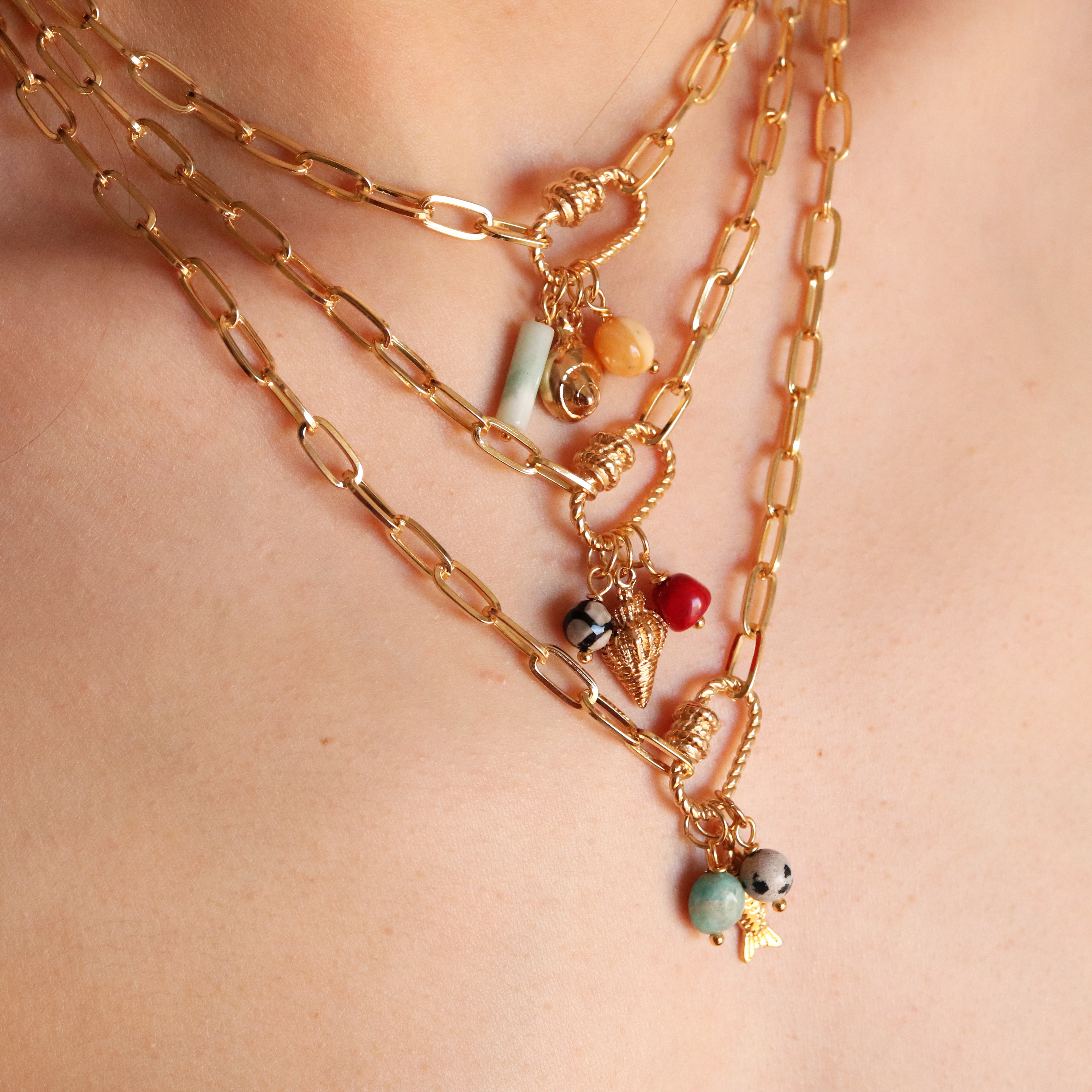 Collar de cadena dorada, colección SOMMER — Émolo