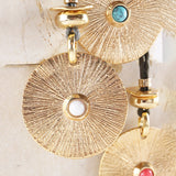 Collar largo ajustable para mujer con piedra natural color blanco