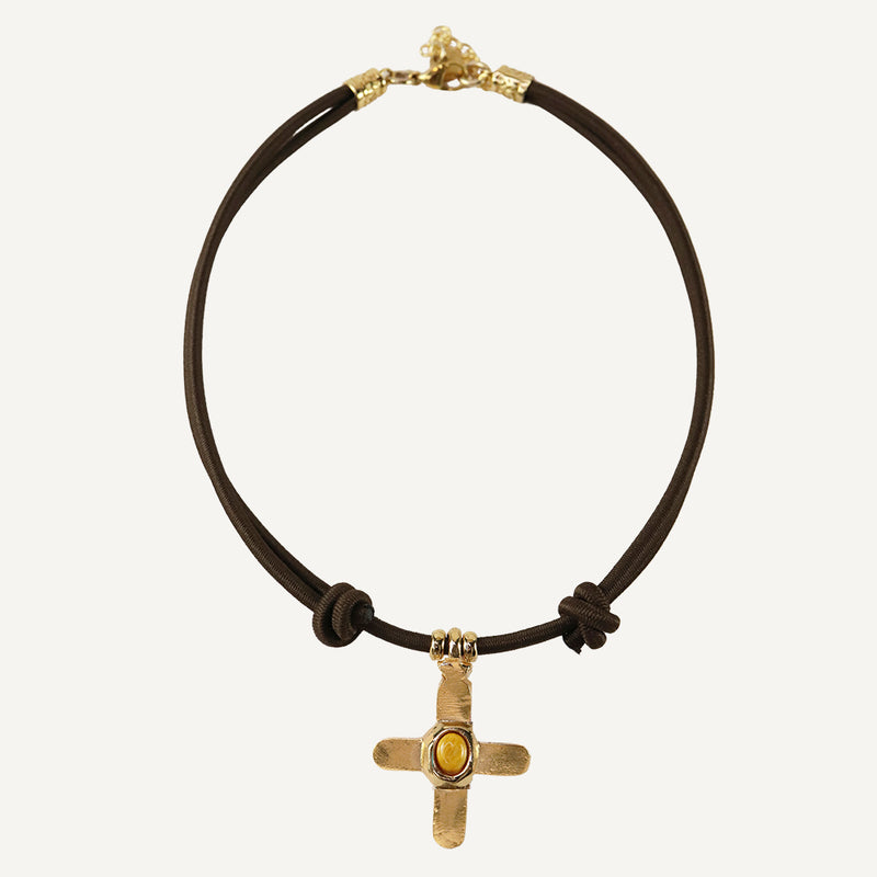 Collar corto mujer cruz MILU CRUZEA