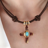 Collar corto mujer cruz MILU CRUZEA