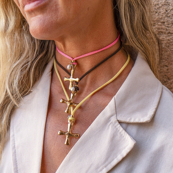 Collar ajustable para mujer con seda elástica miz