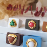 anillos grandes con piedras naturales