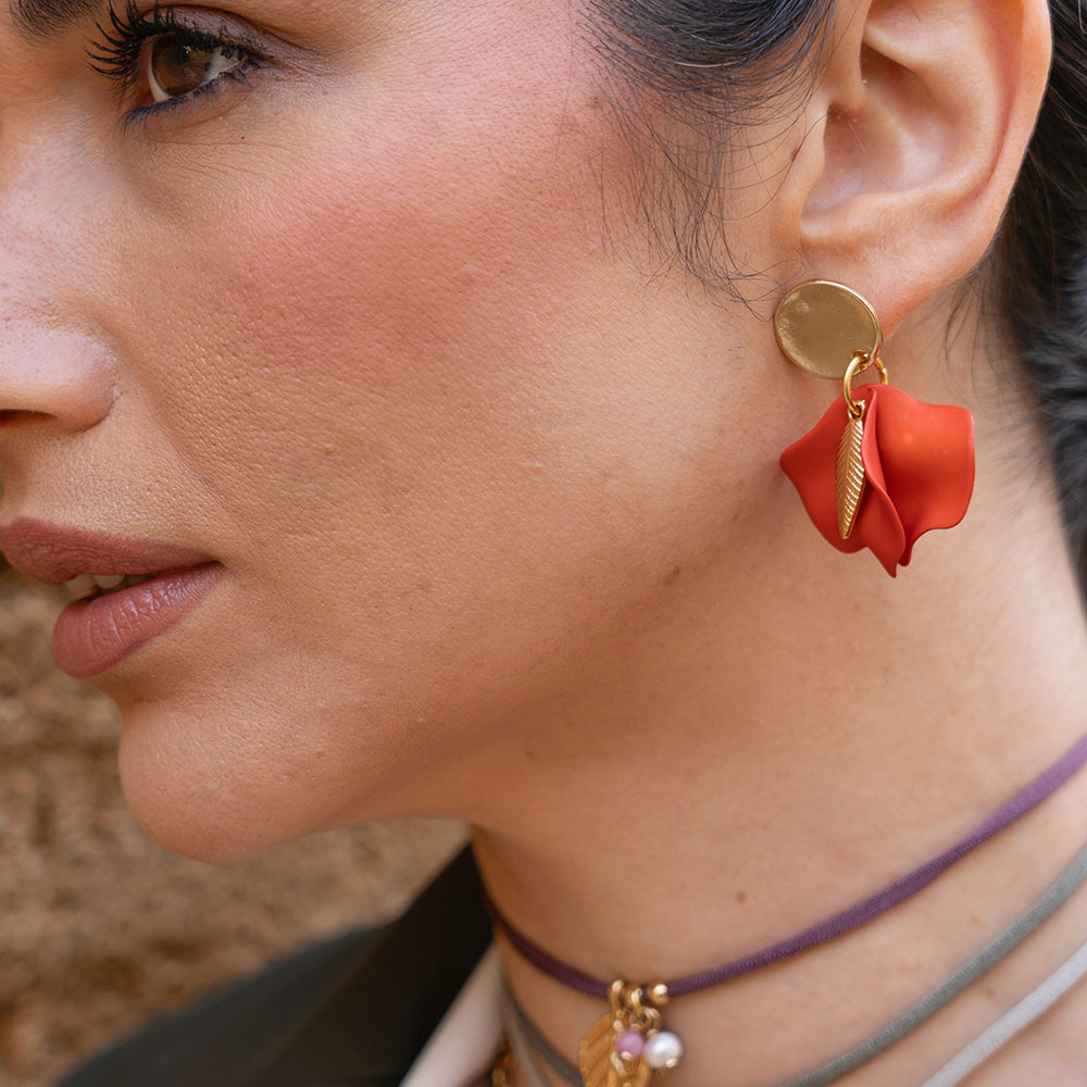 Pendientes BERAKA pétalo mediano