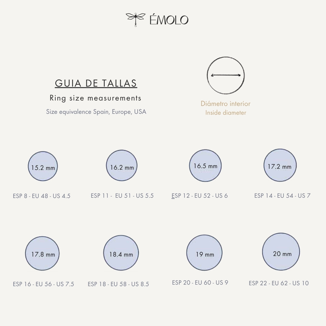 Guía de tallas Émolo · Size guide (ES/EU/US)