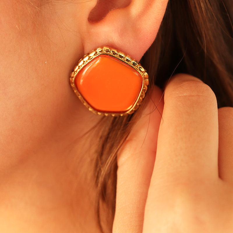 PENDIENTES COLORES ÉMOLO PENTAS NARANJA