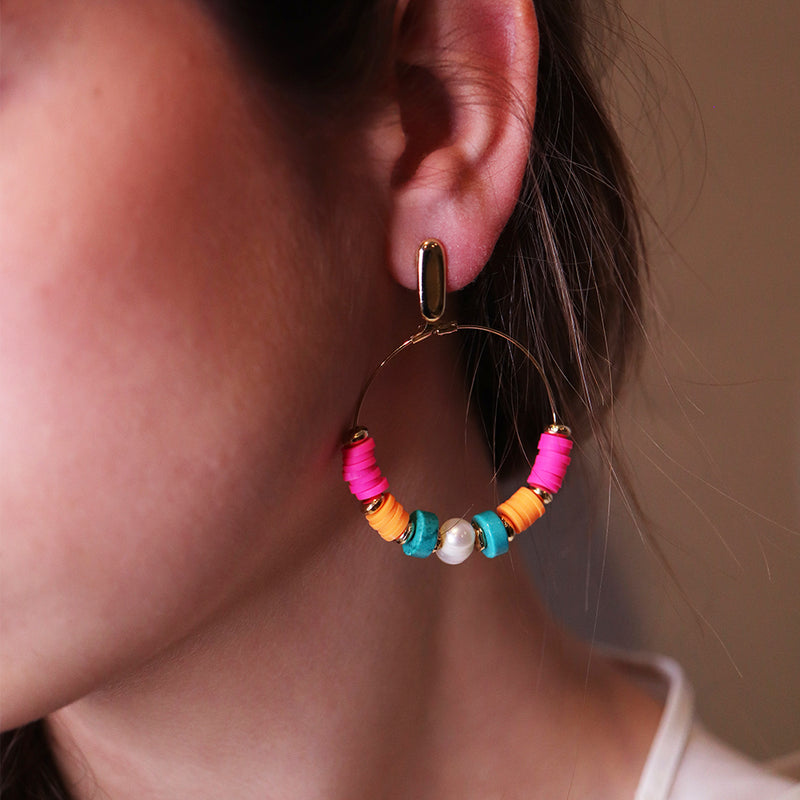 PENDIENTES COLORES PASTEL ÉMOLO AROS