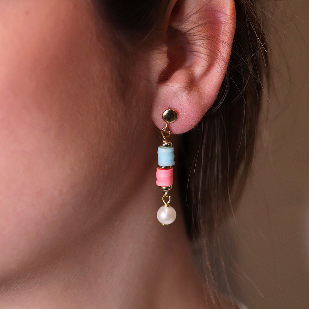PENDIENTES COLORES PASTEL LARGOS ÉMOLO