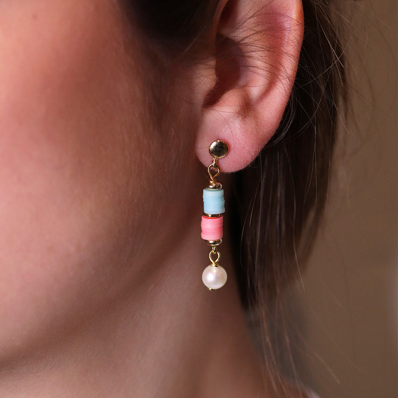 PENDIENTES COLORES PASTEL LARGOS ÉMOLO