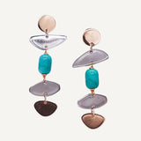 PENDIENTES ARO ETNICOS PIEDRA NATURAL SHIVA ÉMOLO