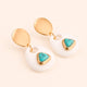 Pendientes Saira Mármol Summer color blanco, efecto mármol — Émolo
