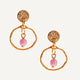 Pendientes NYAMAN color nude con baño de oro