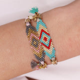 PULSERA AJUSTABLE PIEDRA NATURAL ÉMOLO MIYUKI TURQUESA