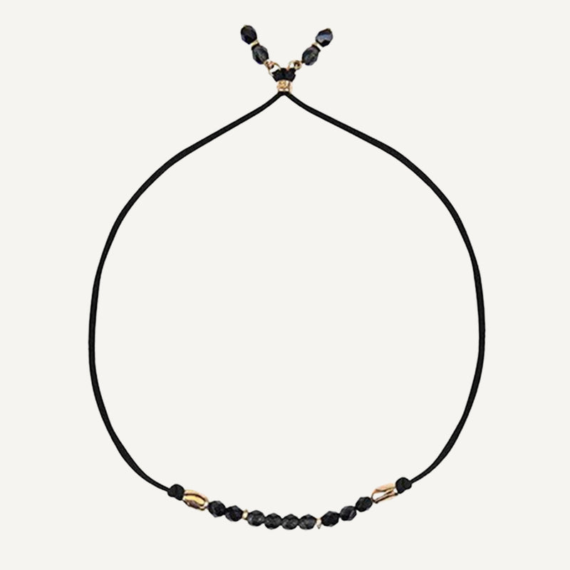 PULSERA COLLAR PIEDRA NATURAL ÉMOLO THEA NEGRO