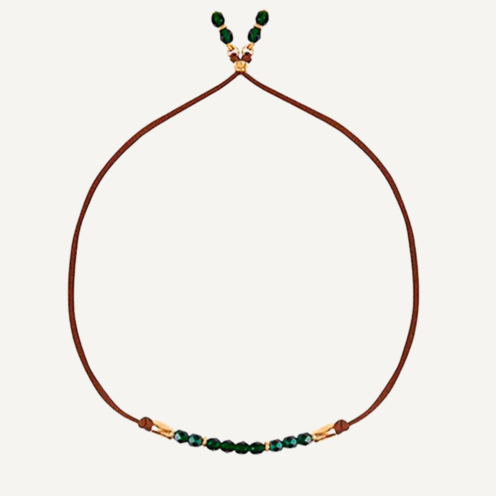 PULSERA COLLAR PIEDRA NATURAL ÉMOLO THEA VERDE