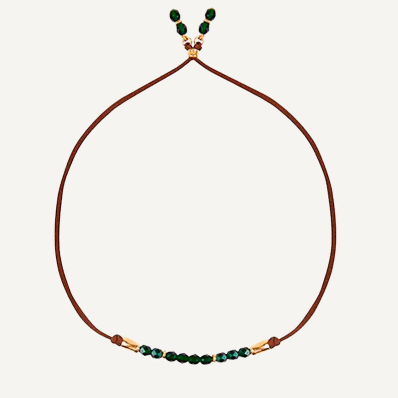 PULSERA COLLAR PIEDRA NATURAL ÉMOLO THEA VERDE