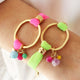 pulsera ajustable mujer elástica fucsia fluor