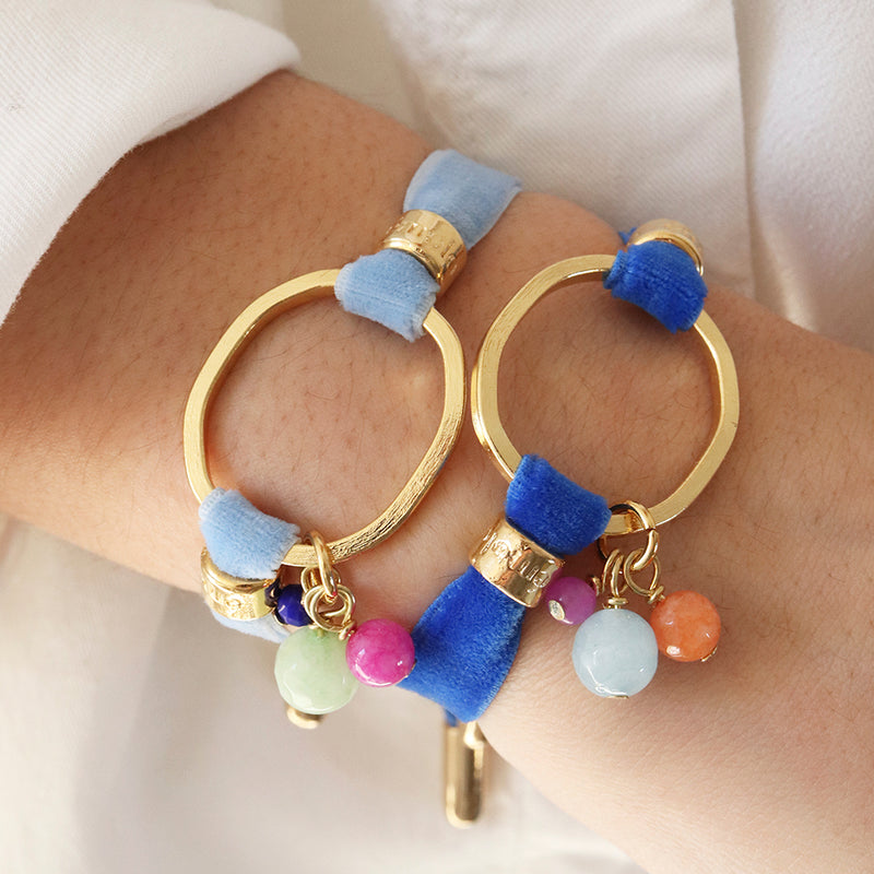 pulsera ajustable mujer color azul cielo