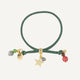 Miz Estrellita bracelet in bottle green with golden star — Émolo